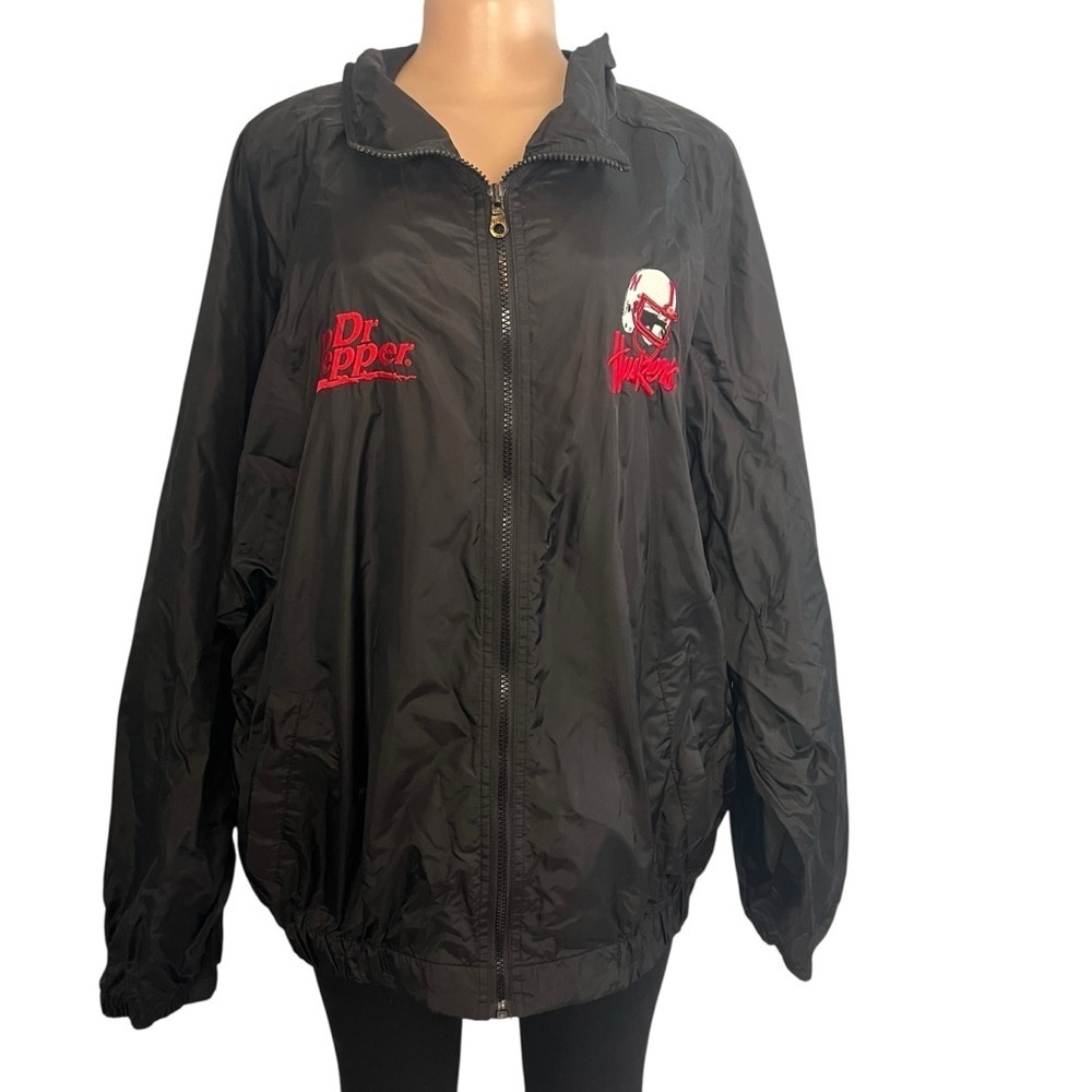 Logo Athletic Nebraska Cornhuskers Black Windbreaker Jacket
